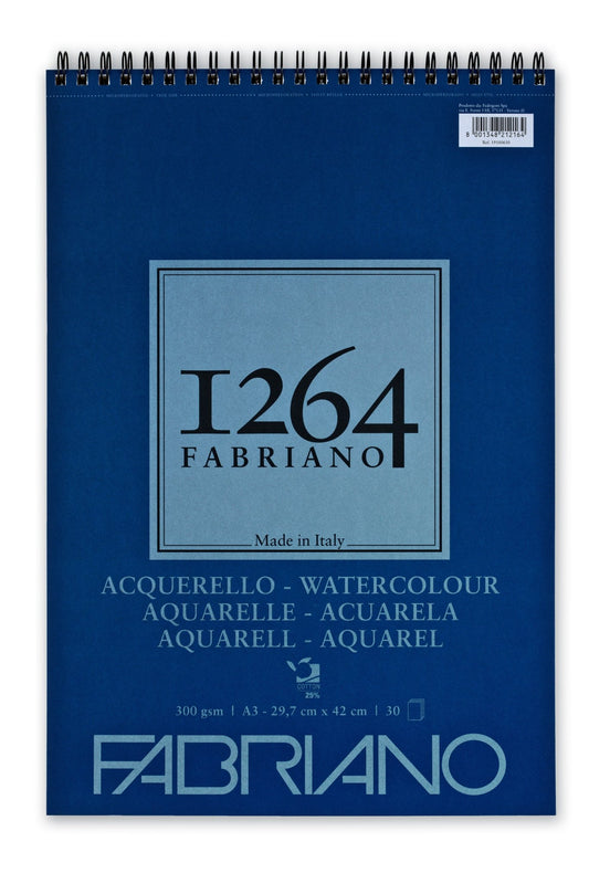 Fabriano 1264 25% Watercolour Pad Cold Pressed 300gsm A3 30 Shts - theartshop.com.au