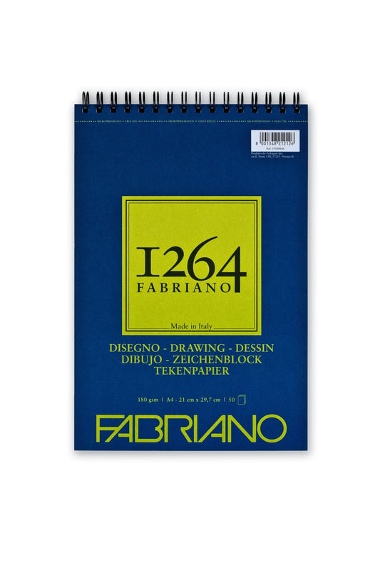 Fabriano 1264 Drawing Pad 180gsm A4 50 Shts Spiral - theartshop.com.au