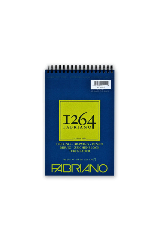 Fabriano 1264 Drawing Pad 180gsm A5 30 Shts Spiral - theartshop.com.au