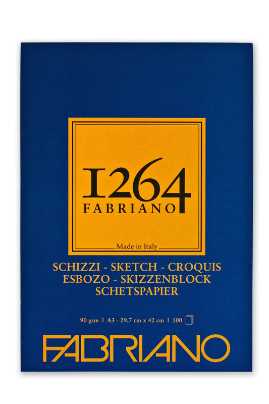 Fabriano 1264 Sketch Pad 90gsm A3 100 Shts - theartshop.com.au