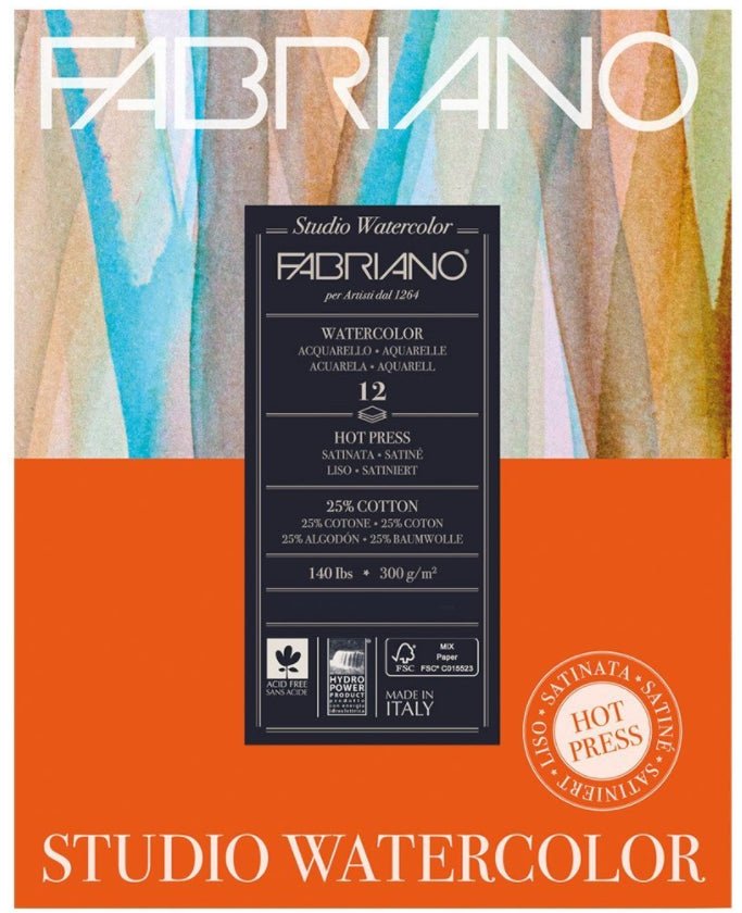 Fabriano Studio W/C Pad 200gsm H/P A4 - theartshop.com.au