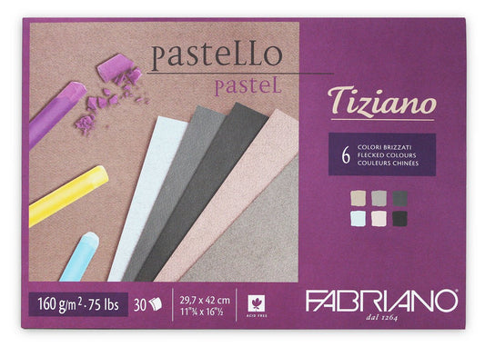 Fabriano Tiziano Pastel Pad A3 Flecked Colours Pad 160gsm 30 Sheets - theartshop.com.au