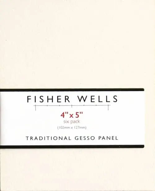 Fisher Wells Traditional Gesso Panel 4 x 5" Pkt 6 - theartshop.com.au