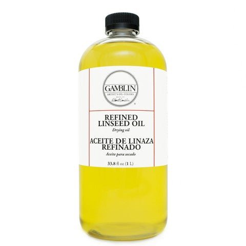Gamblin Refined Linseed Oil 1 Litre - theartshop.com.au