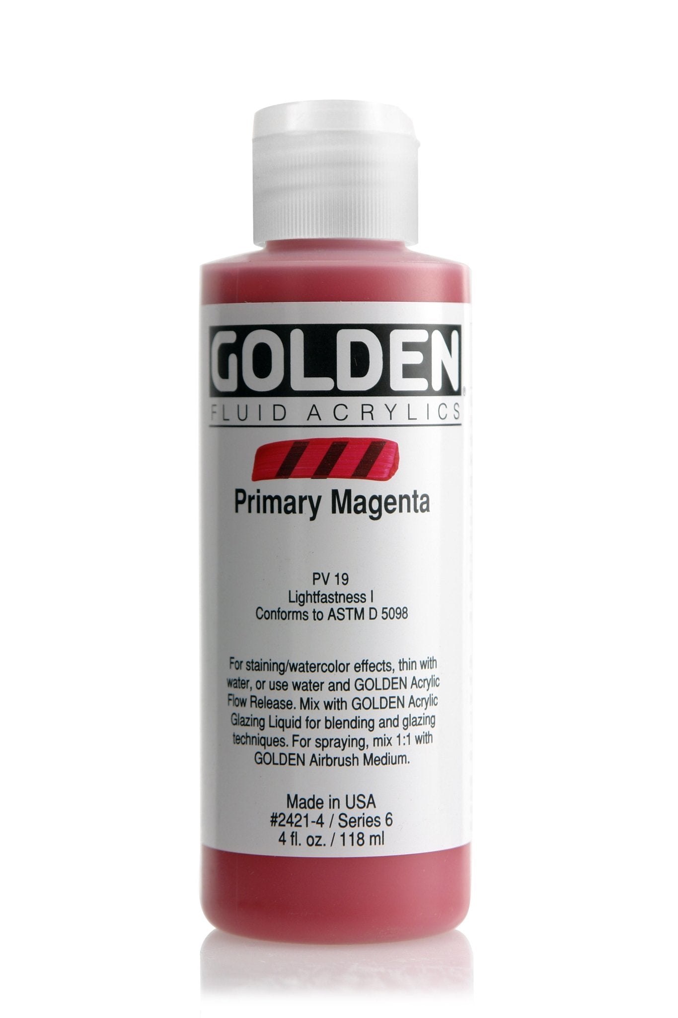 Golden Fluid Acrylic 118ml Primary Magenta - theartshop.com.au