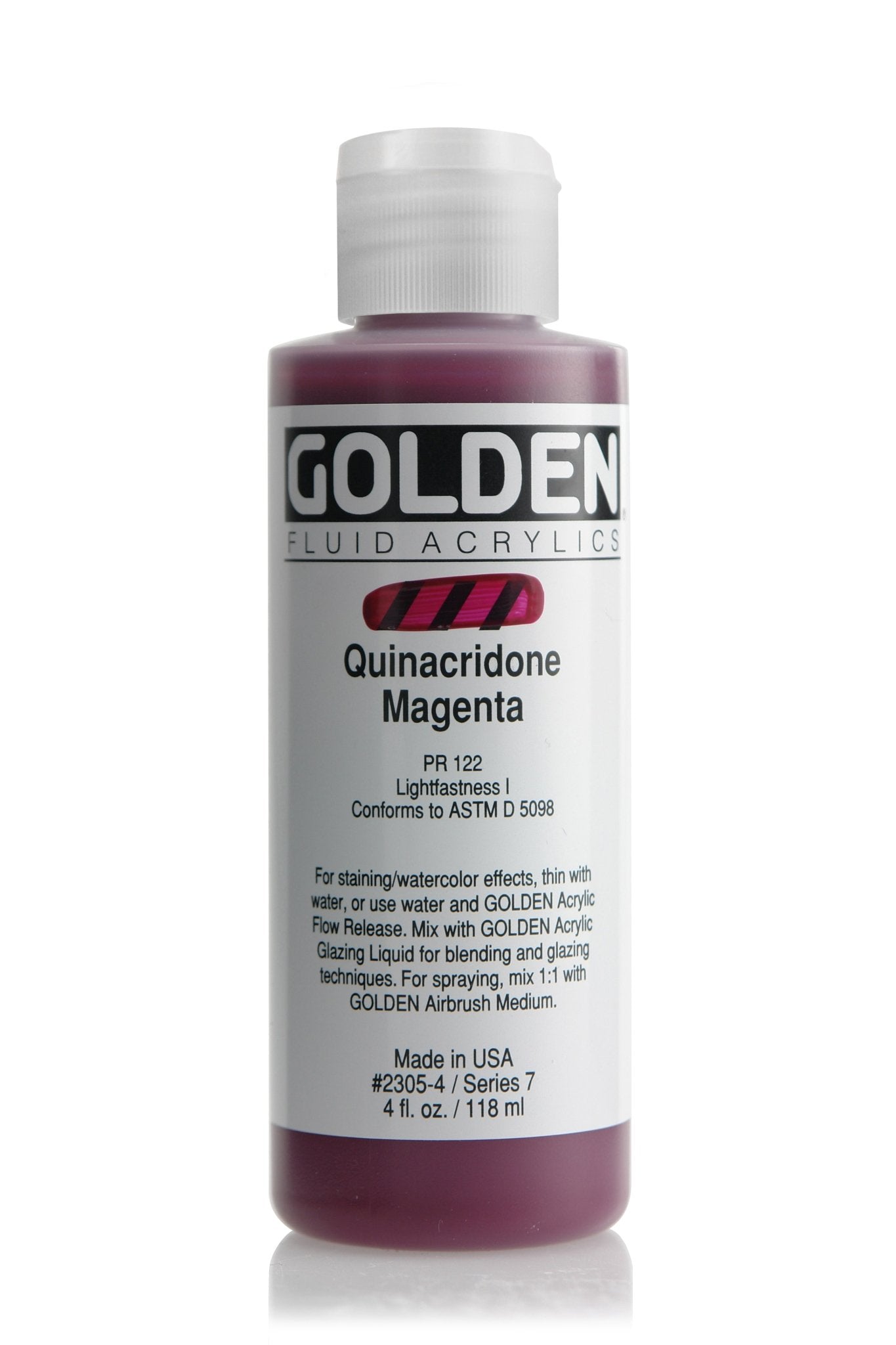 Golden Fluid Acrylic 118ml Quinacridone Magenta - theartshop.com.au