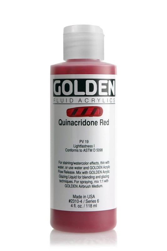 Golden Fluid Acrylic 118ml Quinacridone Red - theartshop.com.au