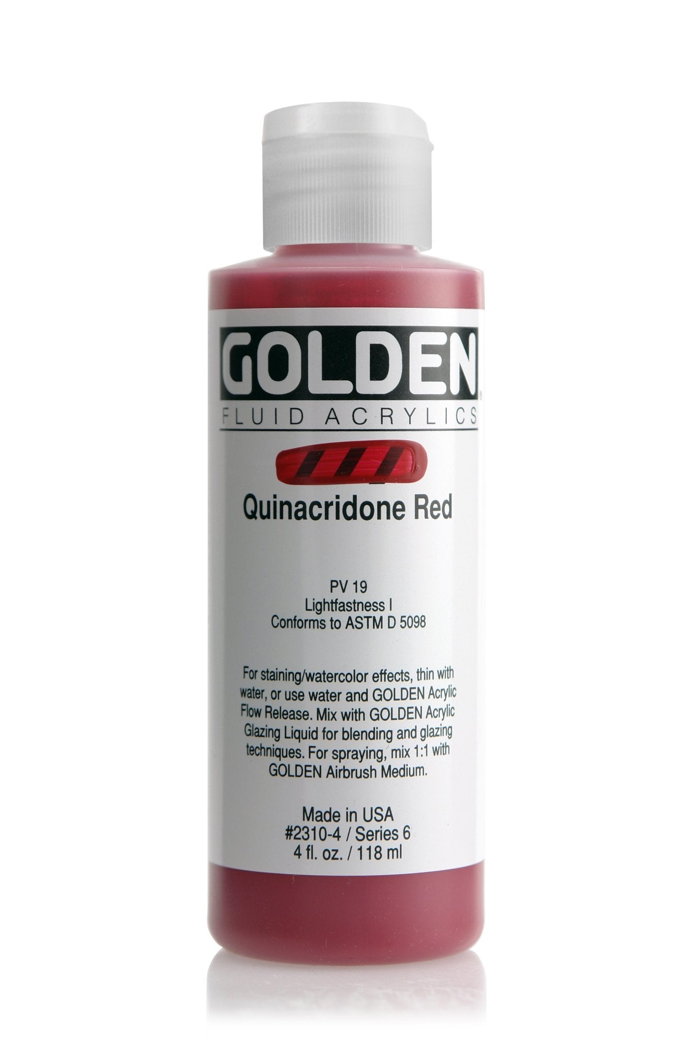 Golden Fluid Acrylic 118ml Quinacridone Red - theartshop.com.au