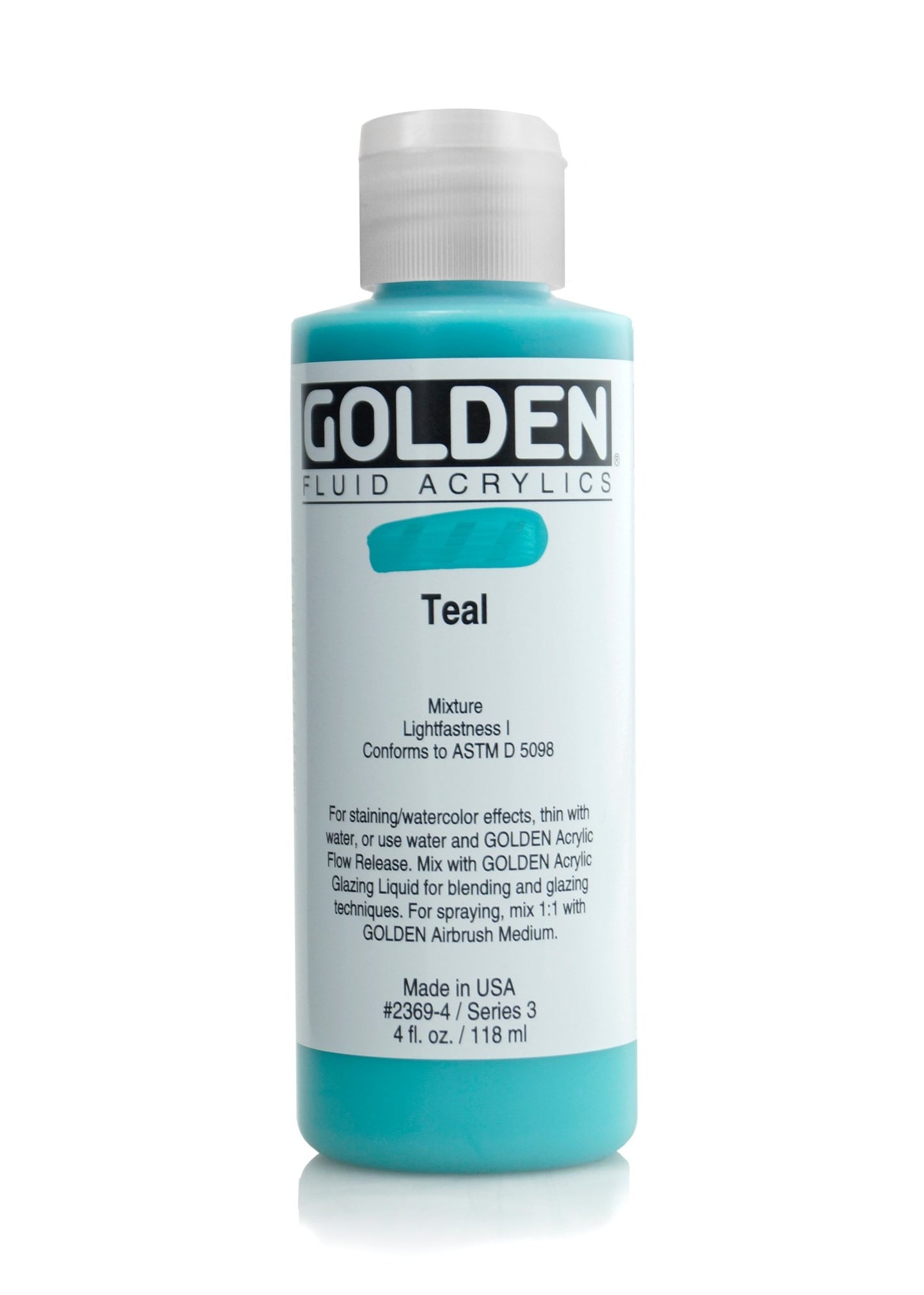 Golden Fluid Acrylic 118ml Teal - theartshop.com.au