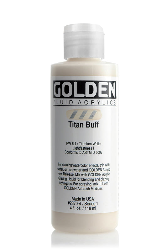 Golden Fluid Acrylic 118ml Titan Buff - theartshop.com.au