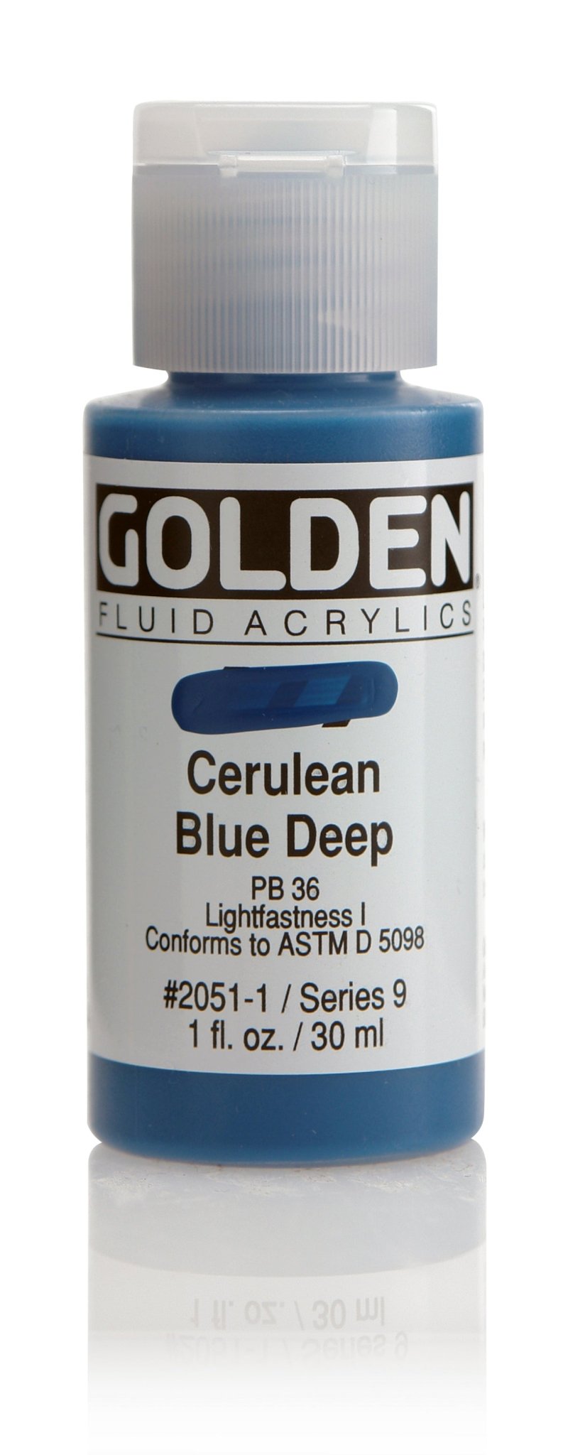 Golden Fluid Acrylic 30ml Cerulean Blue Deep - theartshop.com.au