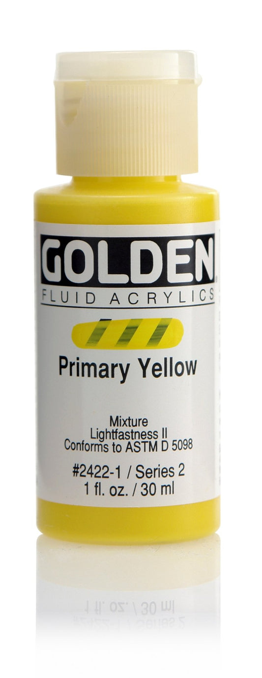 Golden Fluid Acrylic 30ml Primary Yellow - theartshop.com.au