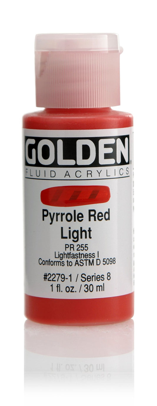 Golden Fluid Acrylic 30ml Pyrrole Red Light - theartshop.com.au