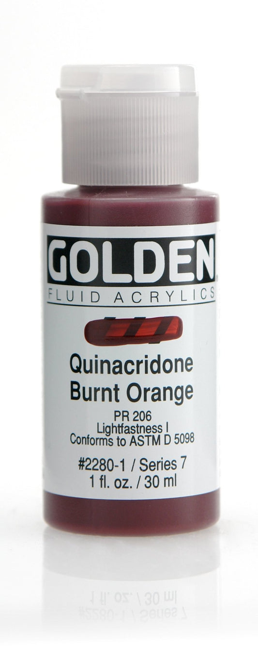 Golden Fluid Acrylic 30ml Quinacridone Burnt Orange - theartshop.com.au