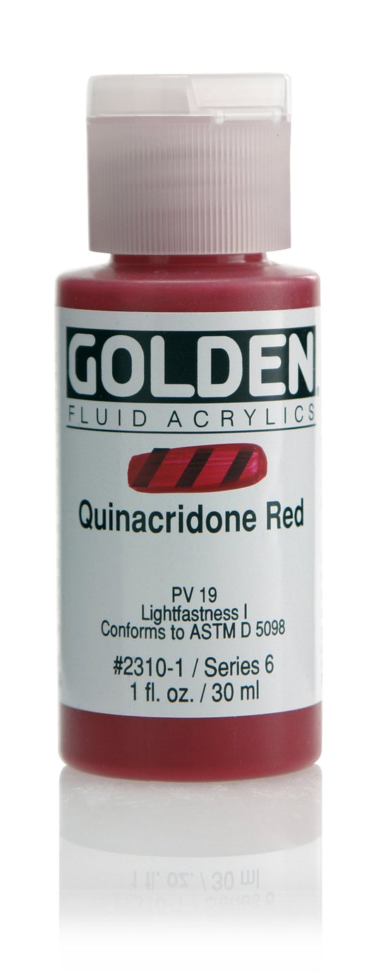 Golden Fluid Acrylic 30ml Quinacridone Red - theartshop.com.au