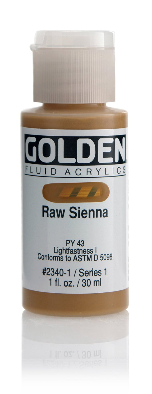 Golden Fluid Acrylic 30ml Raw Sienna - theartshop.com.au