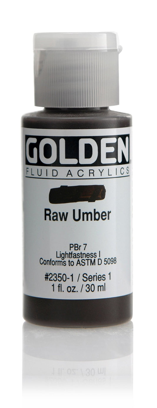 Golden Fluid Acrylic 30ml Raw Umber - theartshop.com.au