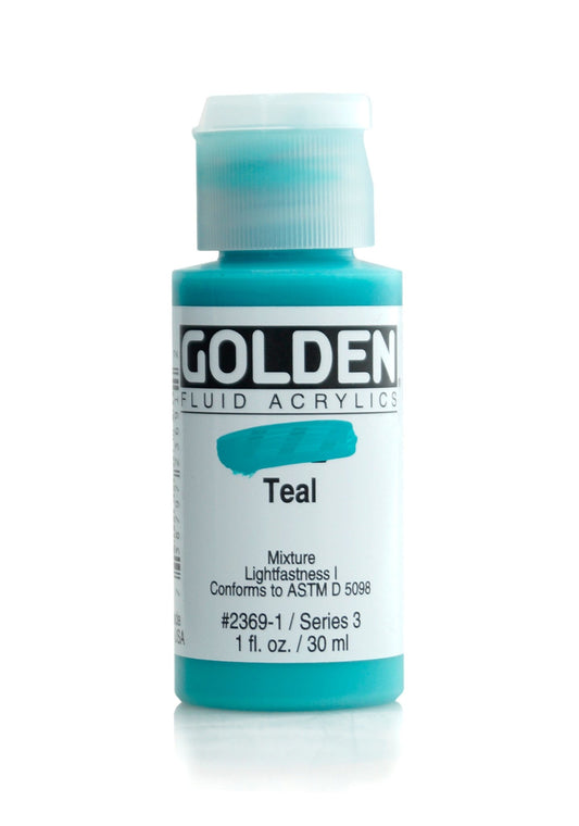 Golden Fluid Acrylic 30ml Teal - theartshop.com.au