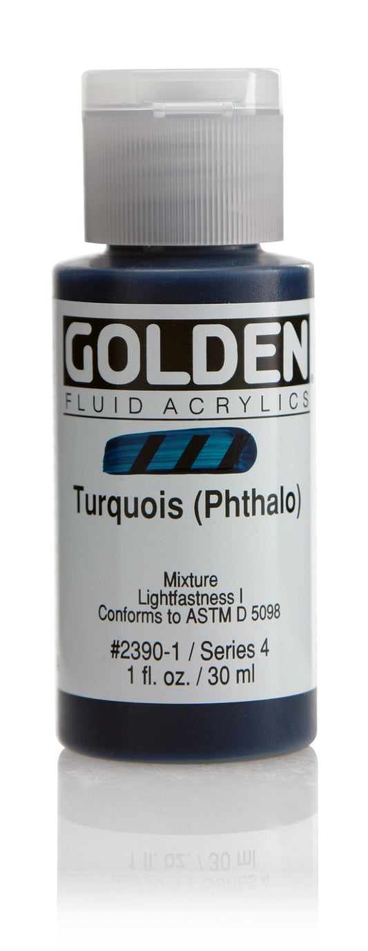Golden Fluid Acrylic 30ml Turquois (Phthalo) - theartshop.com.au
