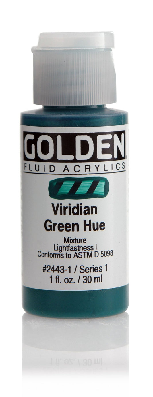 Golden Fluid Acrylic 30ml Viridian Green Hue - theartshop.com.au