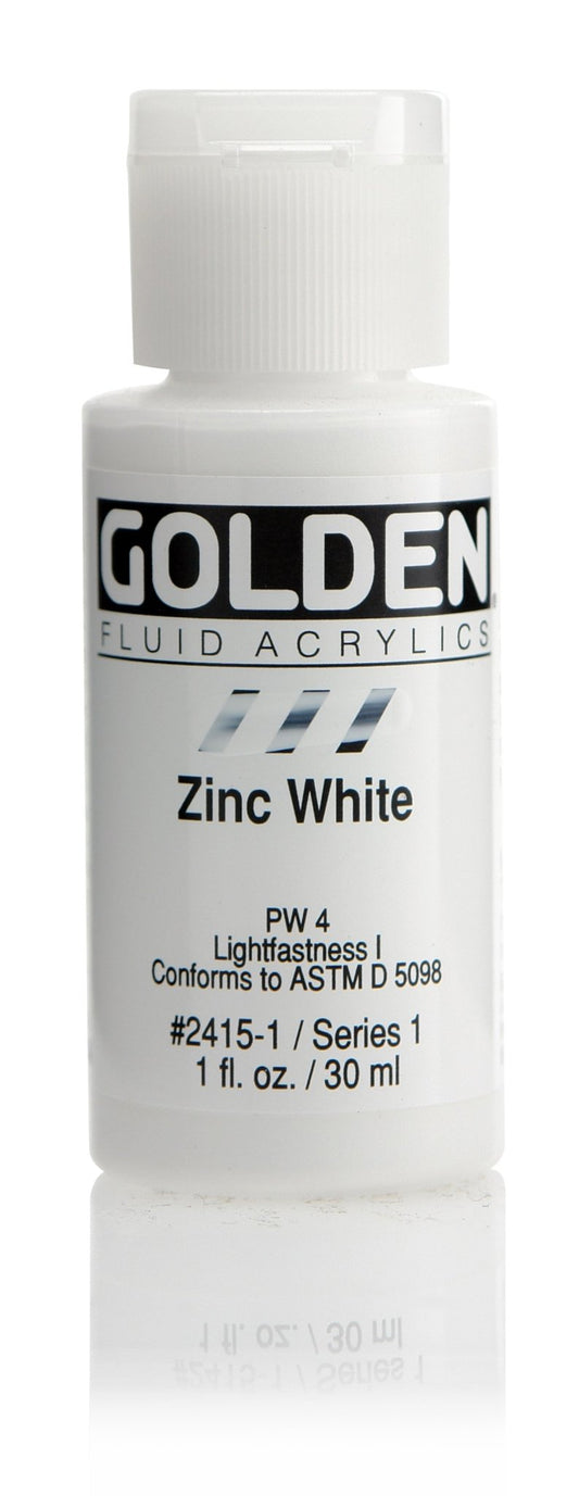 Golden Fluid Acrylic 30ml Zinc White - theartshop.com.au