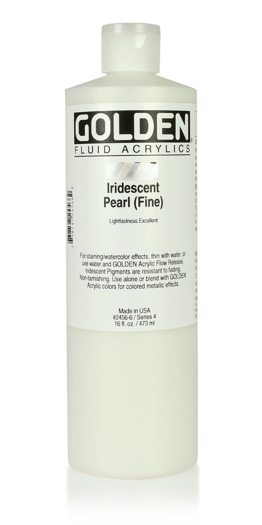 Golden Fluid Acrylic 473ml Iridescent Pearl (fine) - theartshop.com.au