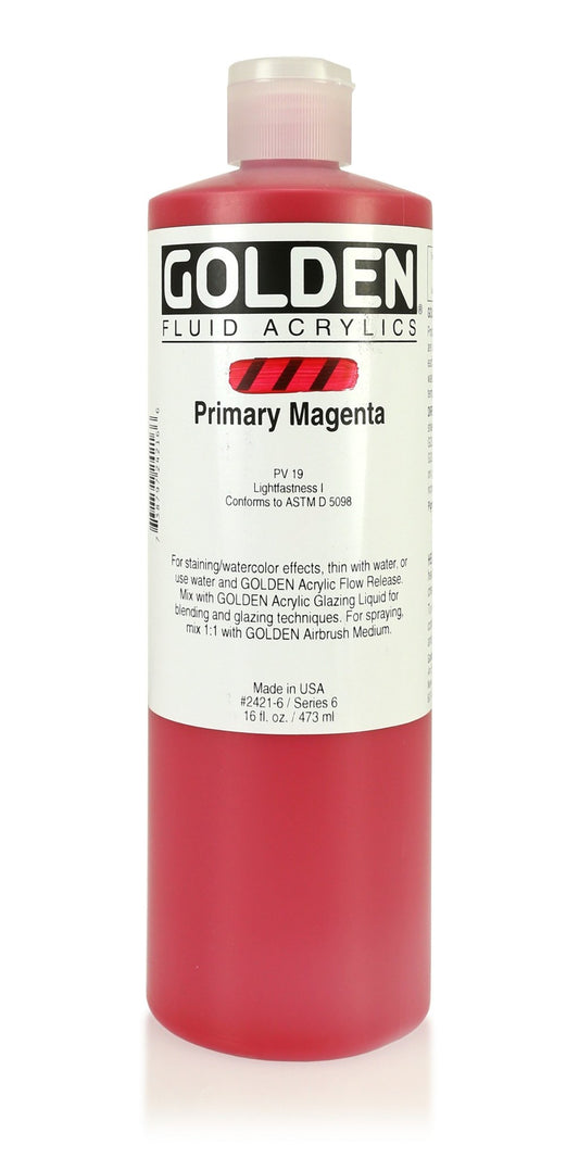 Golden Fluid Acrylic 473ml Primary Magenta - theartshop.com.au
