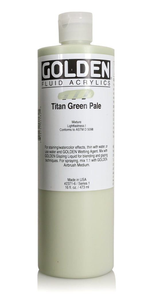Golden Fluid Acrylic 473ml Titan Green Pale - theartshop.com.au