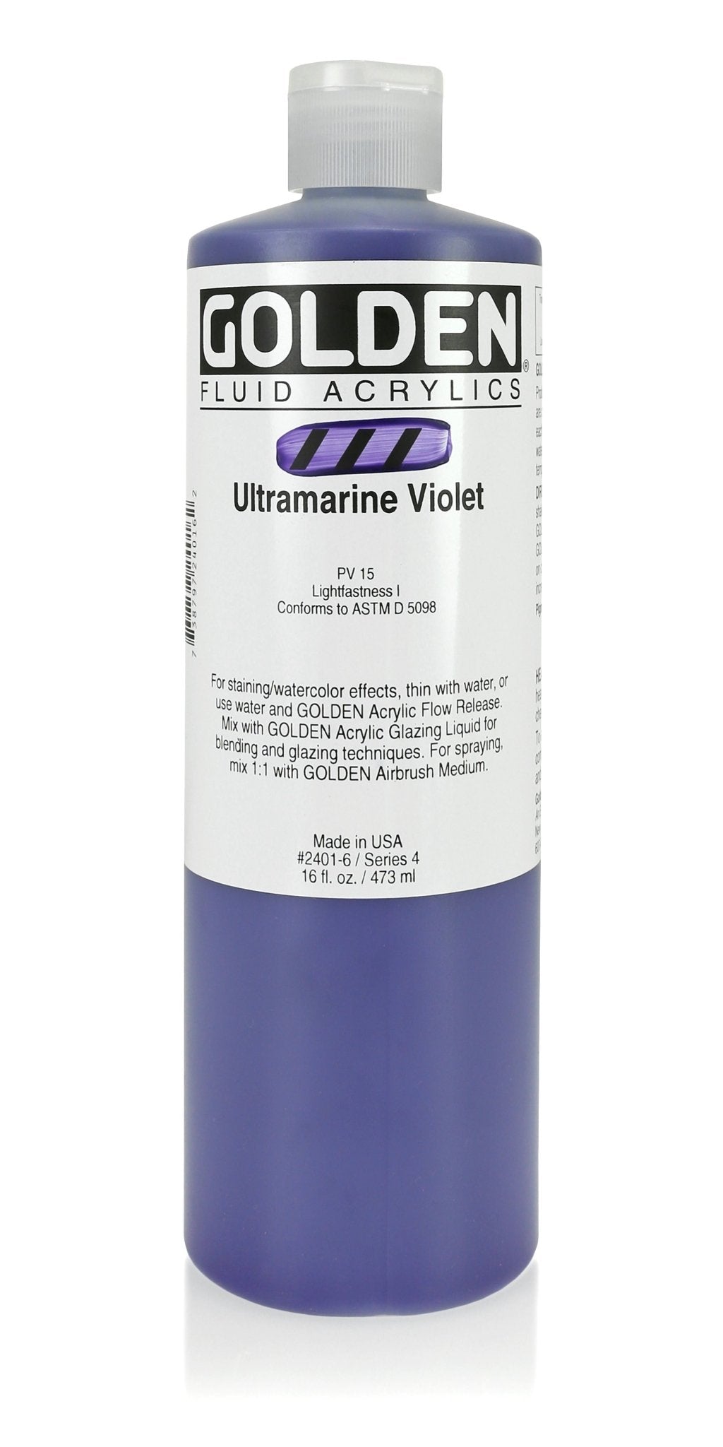 Golden Fluid Acrylic 473ml Ultramarine Violet - theartshop.com.au