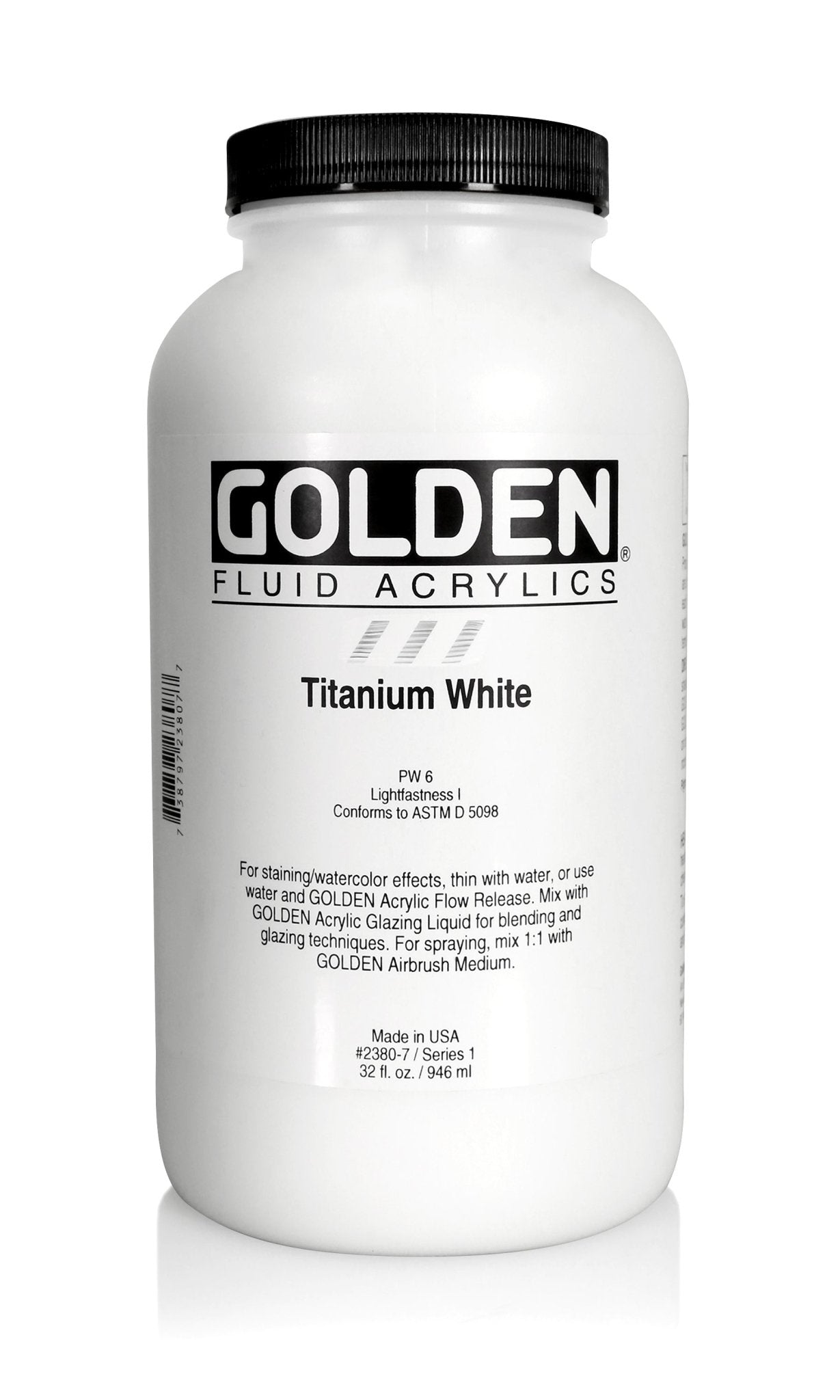 Golden Fluid Acrylics 946ml Titanium White - theartshop.com.au