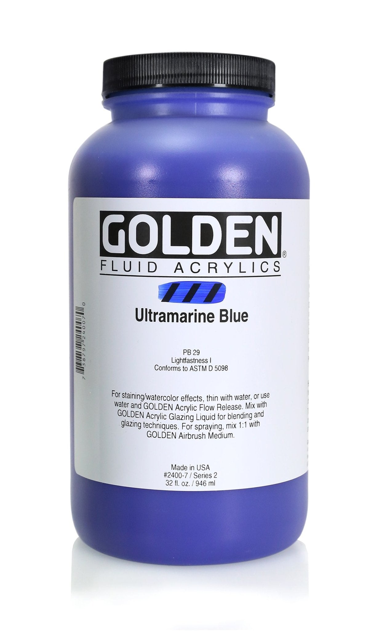 Golden Fluid Acrylics 946ml Ultramarine Blue - theartshop.com.au