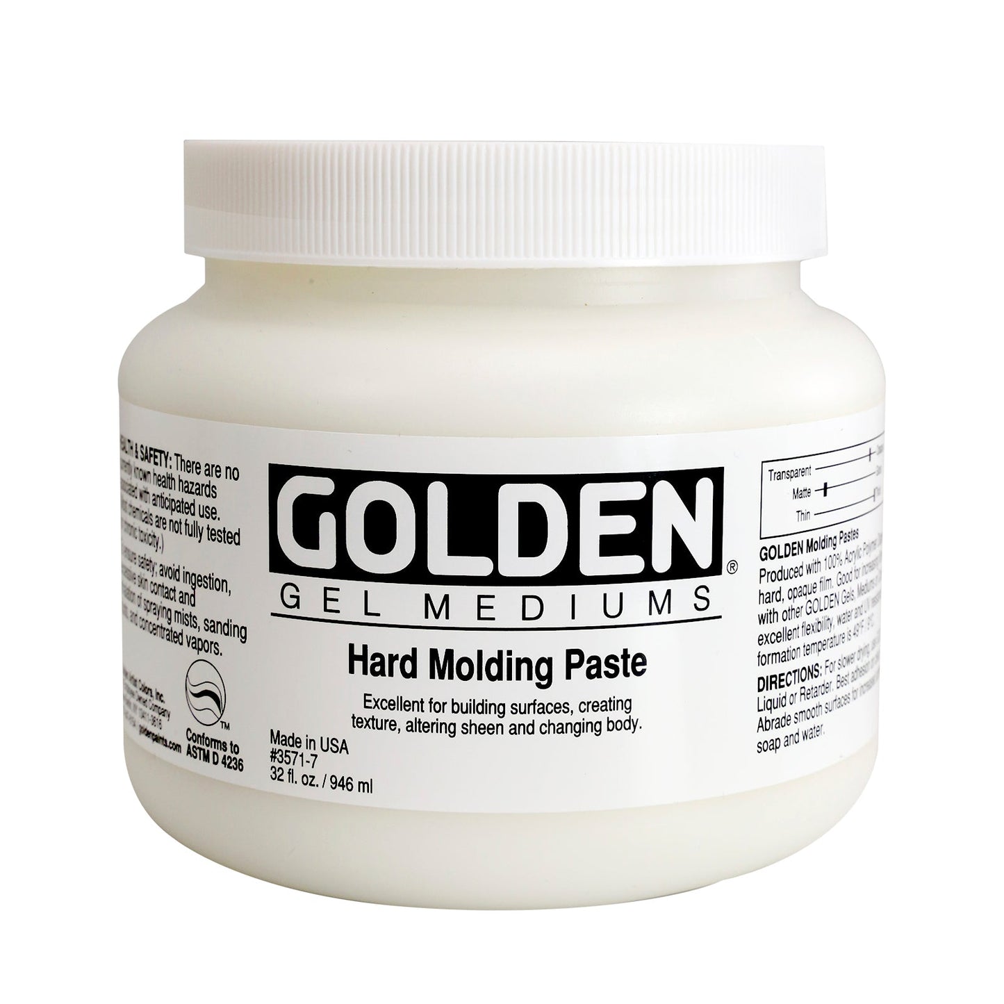 Golden Hard Molding Paste 946ml - theartshop.com.au