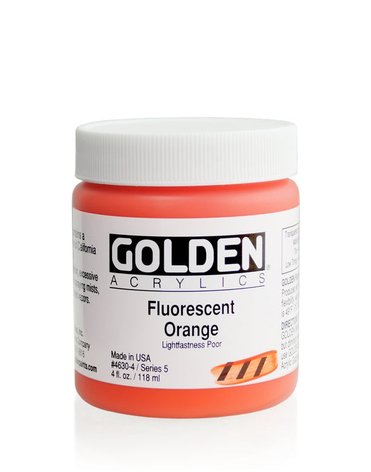 Golden Heavy Body Acrylic 118ml Fluoro Orange - theartshop.com.au