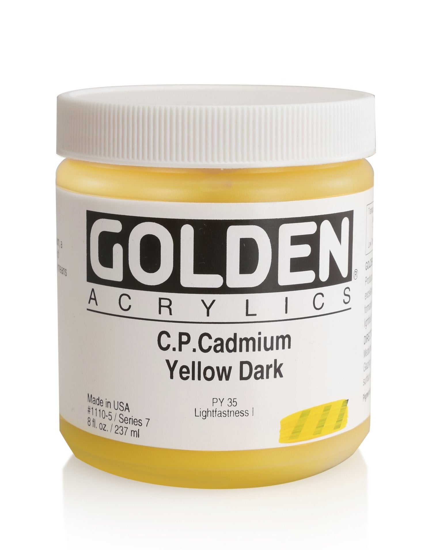 Golden Heavy Body Acrylic 237ml Cadmium Yellow Dark –