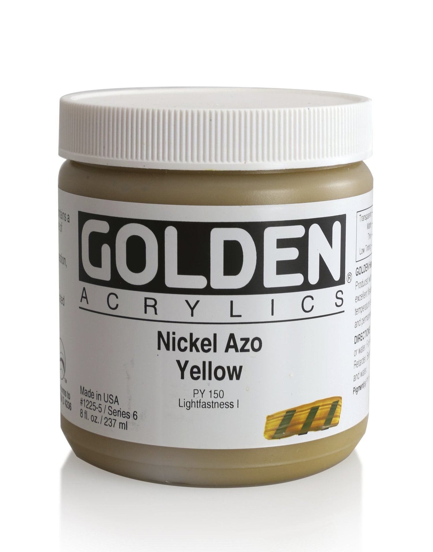 Golden Heavy Body Acrylic 237ml Nickel Azo Yellow - theartshop.com.au