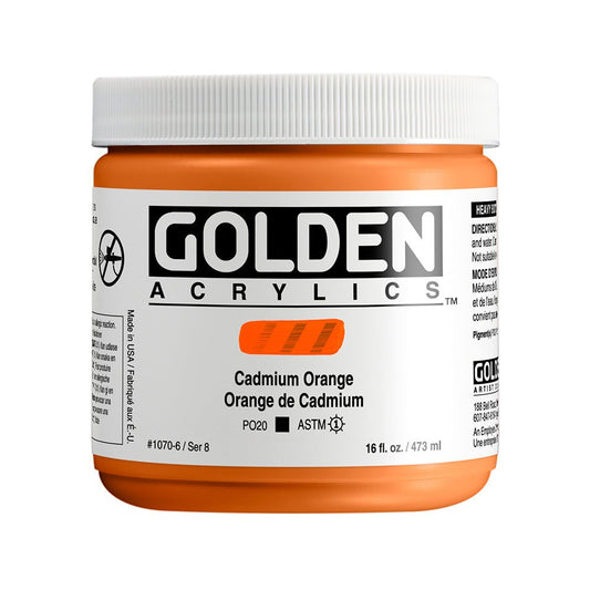 Golden Heavy Body Acrylic 473ml Cadmium Orange - theartshop.com.au