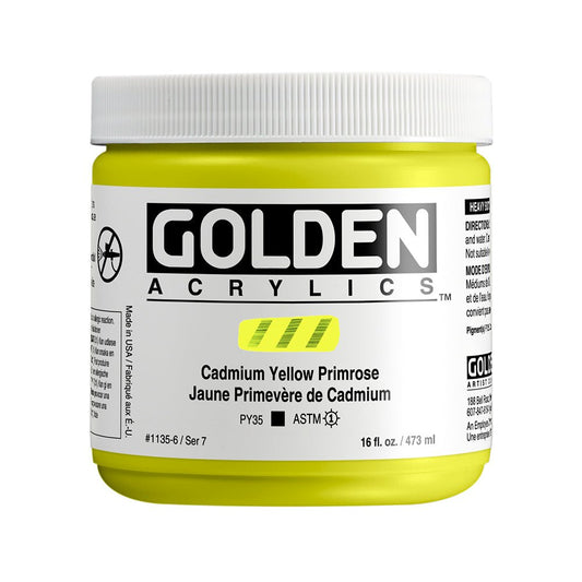 Golden Heavy Body Acrylic 473ml Cadmium Yellow Primrose - theartshop.com.au