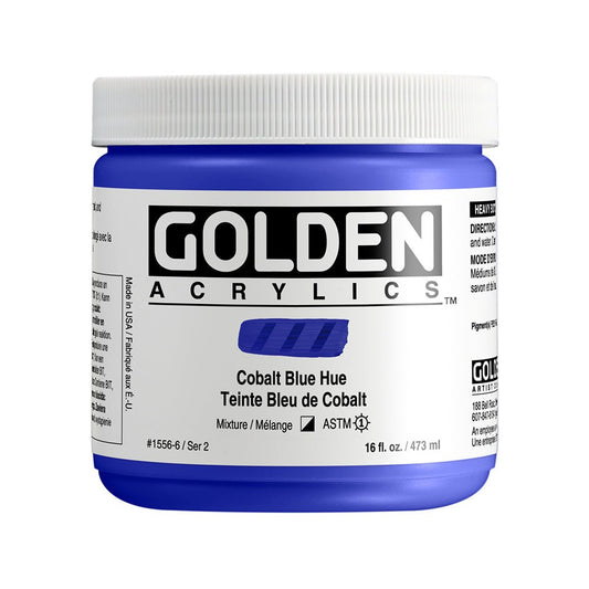 Golden Heavy Body Acrylic 473ml Cobalt Blue Hue - theartshop.com.au