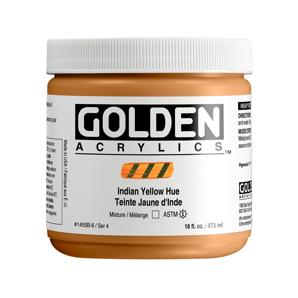 Golden Heavy Body Acrylic 473ml India Yellow Hue - theartshop.com.au