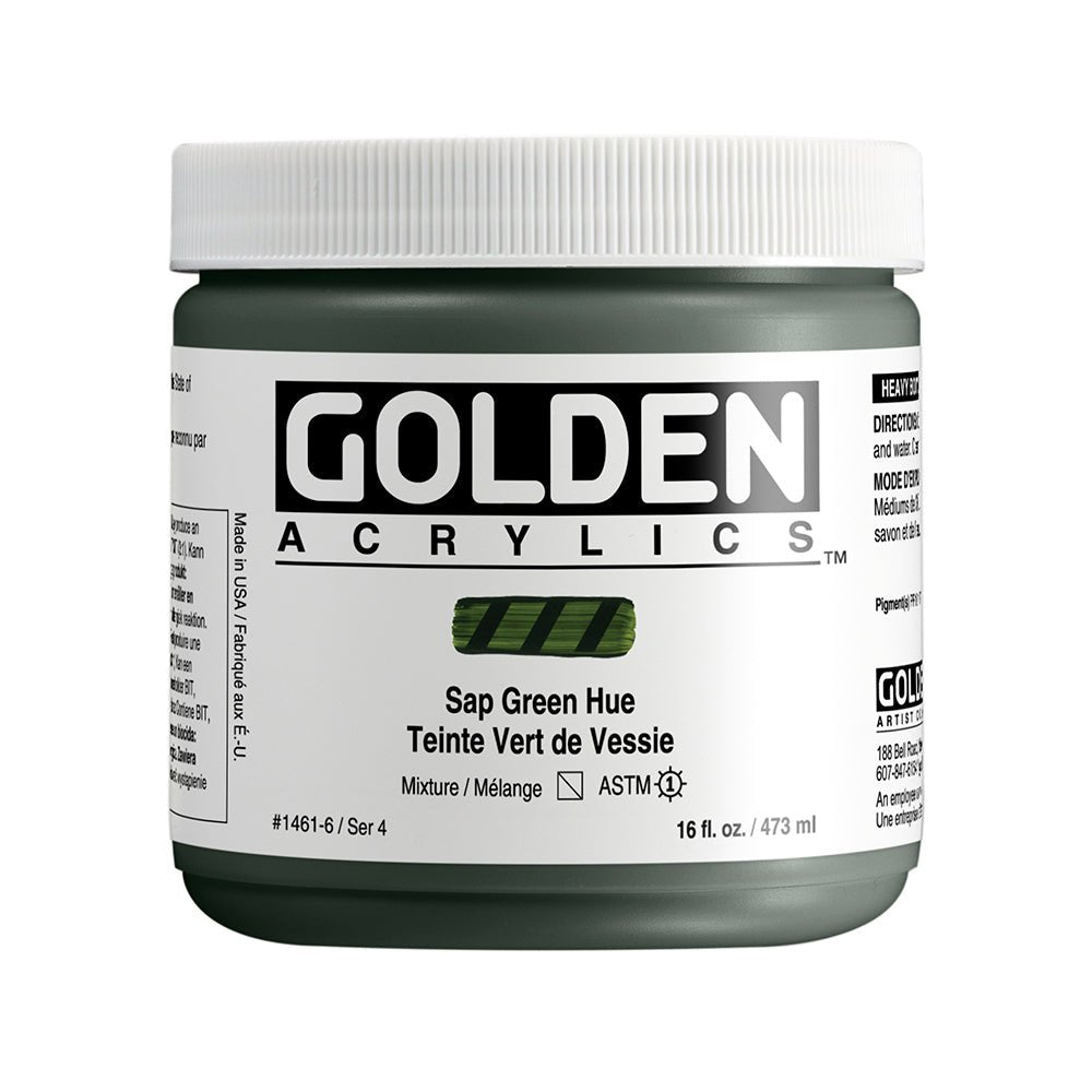 Golden Heavy Body Acrylic 473ml Sap Green hue - theartshop.com.au