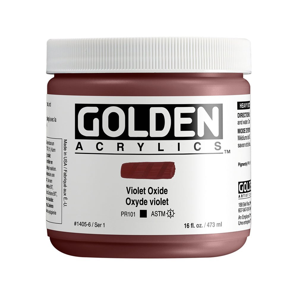 Golden Heavy Body Acrylic 473ml Violet Oxide - theartshop.com.au