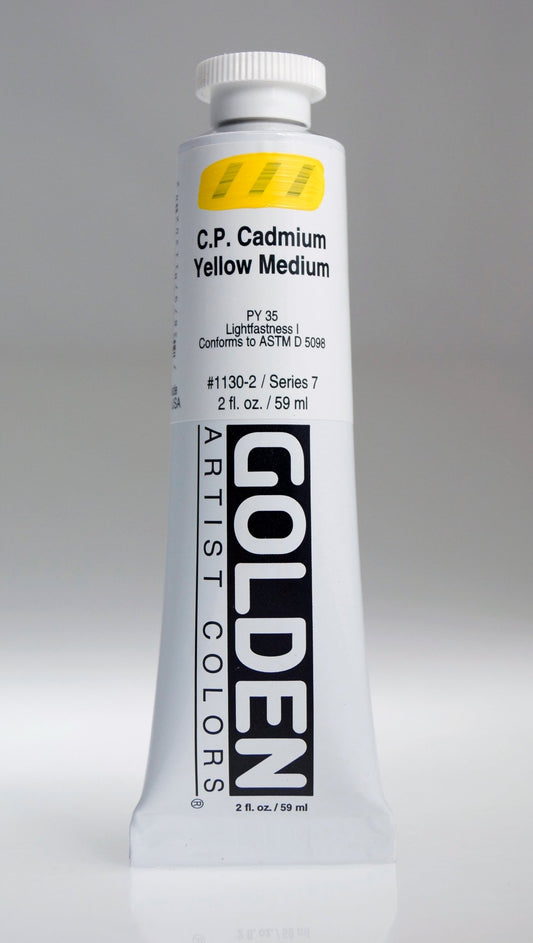 Golden Heavy Body Acrylic 59ml C.P. Cadmium Yellow Medium - theartshop.com.au