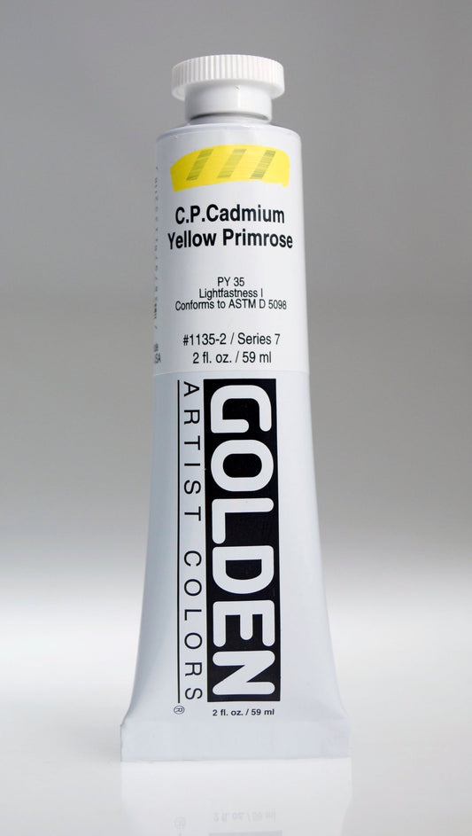 Golden Heavy Body Acrylic 59ml C.P. Cadmium Yellow Primrose - theartshop.com.au
