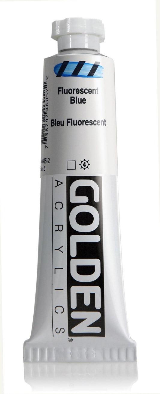 Golden Heavy Body Acrylic 59ml Fluorescent Blue - theartshop.com.au