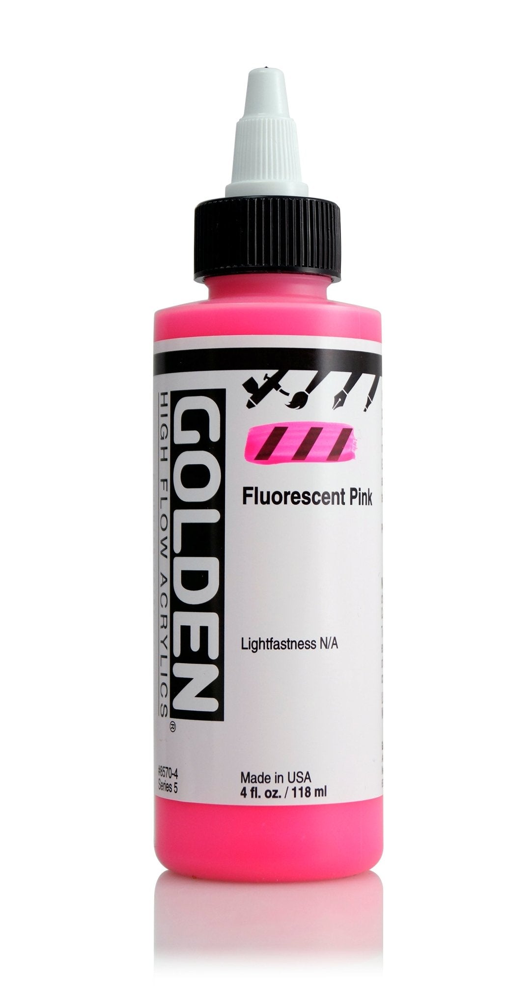 Golden Hi Flow Acrylic 118ml Fluorescent Pink - theartshop.com.au