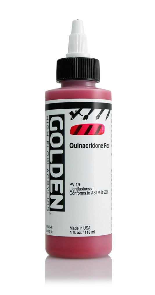 Golden Hi Flow Acrylic 118ml Quinacridone Red - theartshop.com.au
