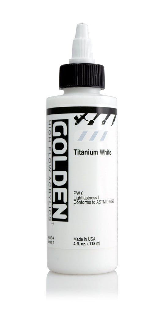 Golden Hi Flow Acrylic 118ml Titanium White - theartshop.com.au