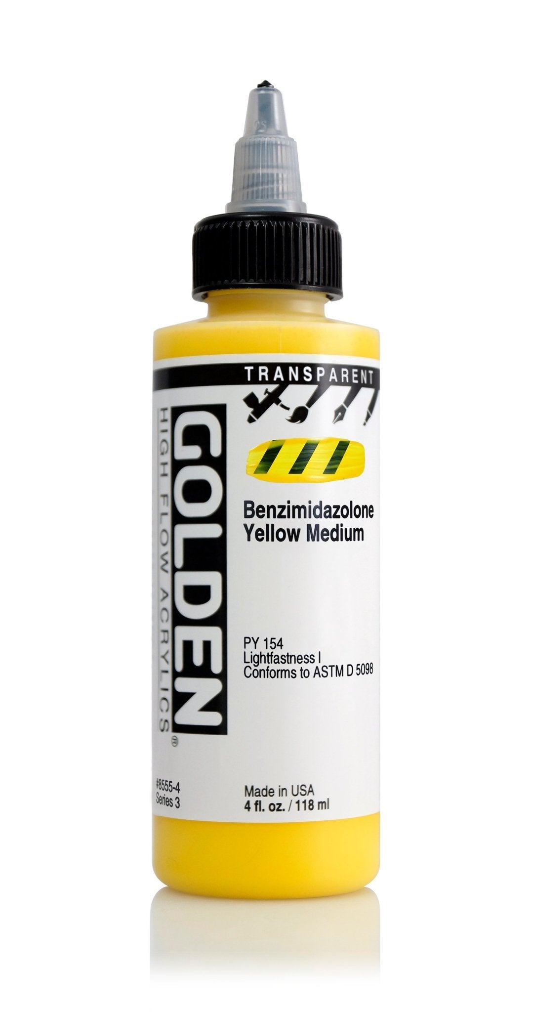 Golden Hi Flow Acrylic 118ml Transparent Benzimidazolone Medium - theartshop.com.au