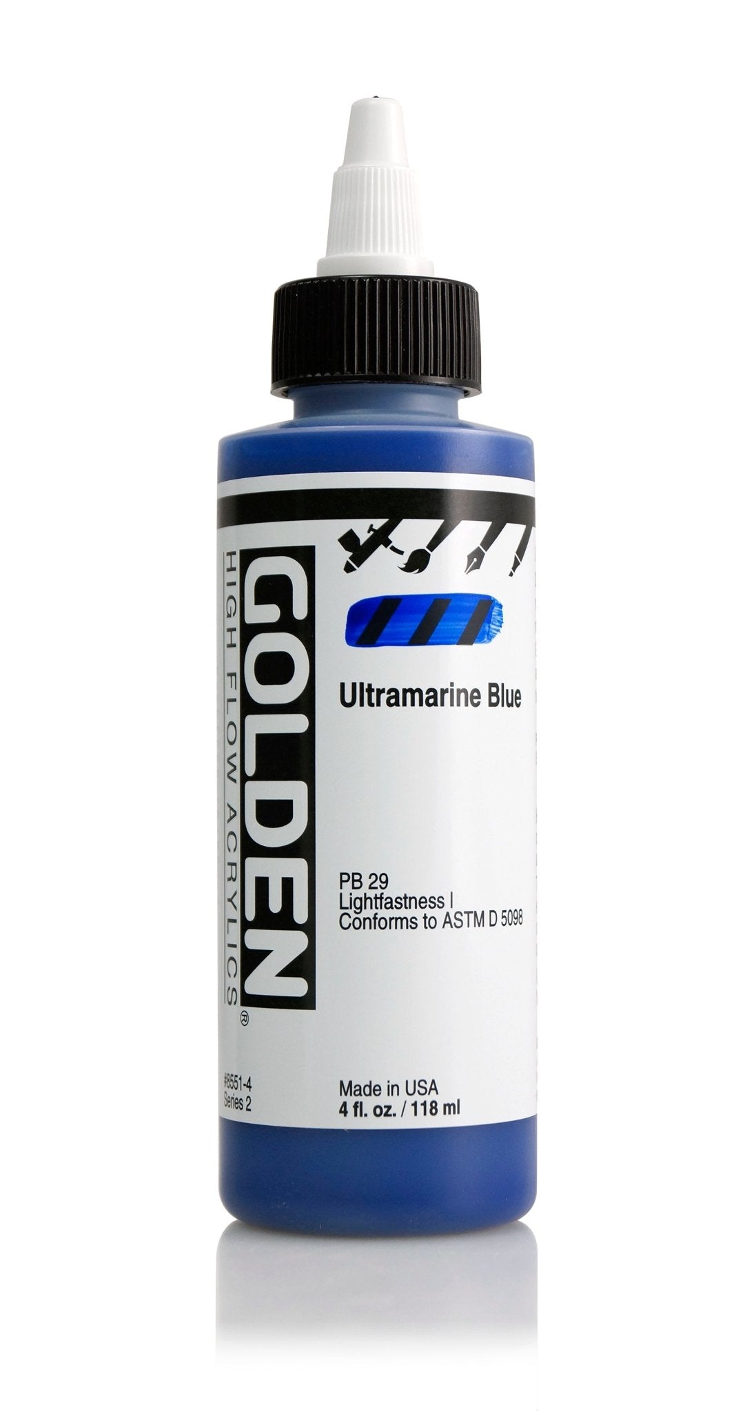 Golden Hi Flow Acrylic 118ml Ultramarine Blue - theartshop.com.au