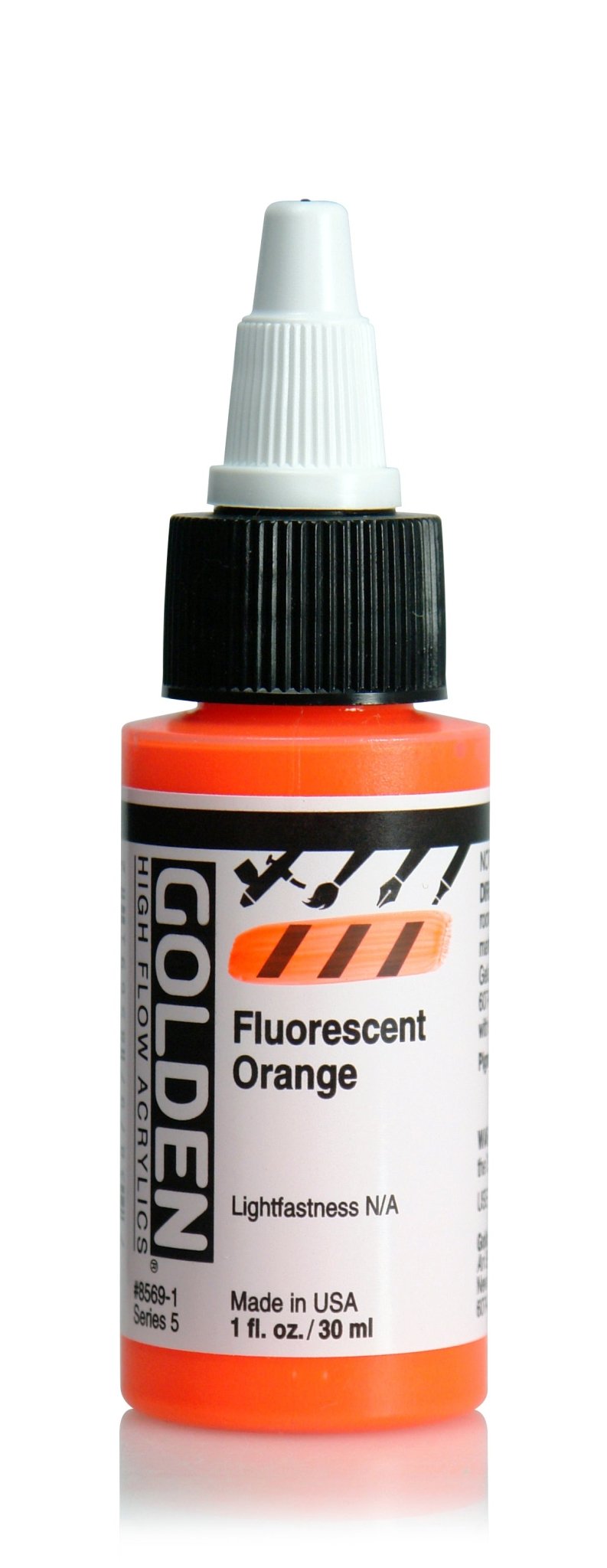 Golden Hi Flow Acrylic 30ml Fluorescent Orange - theartshop.com.au